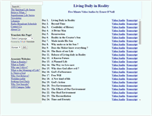 Tablet Screenshot of livingdailyinreality.com